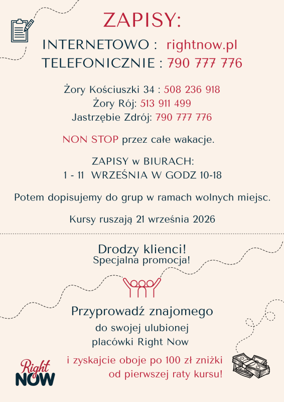 Zapisy na nowy rok szkolny!